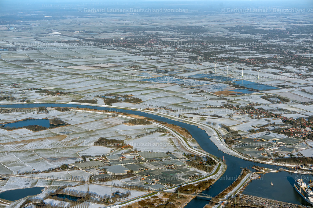 4044021 | Ems in winterlicher Landschaft bei Völlenerfehn, Westoverledingen
