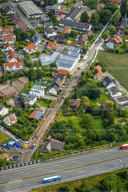 Hamm220602330 | Luftbild, Baustelle Straße An der Windmühle, Rhynern, Hamm, Ruhrgebiet, Nordrhein-Westfalen, Deutschland