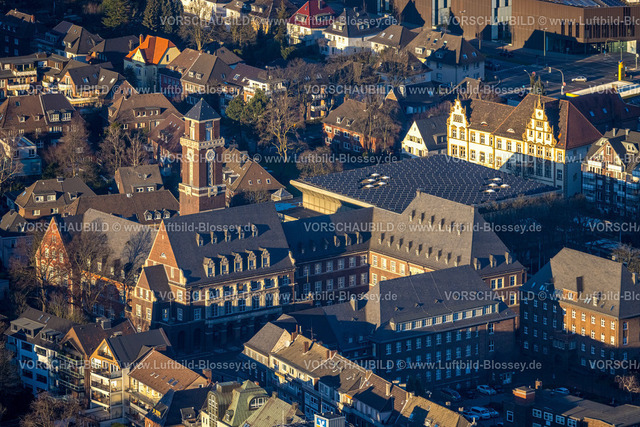 Bottrop230201974 | Luftbild, Rathaus und Rathausturm, Altstadt, Bottrop, Ruhrgebiet, Nordrhein-Westfalen, Deutschland