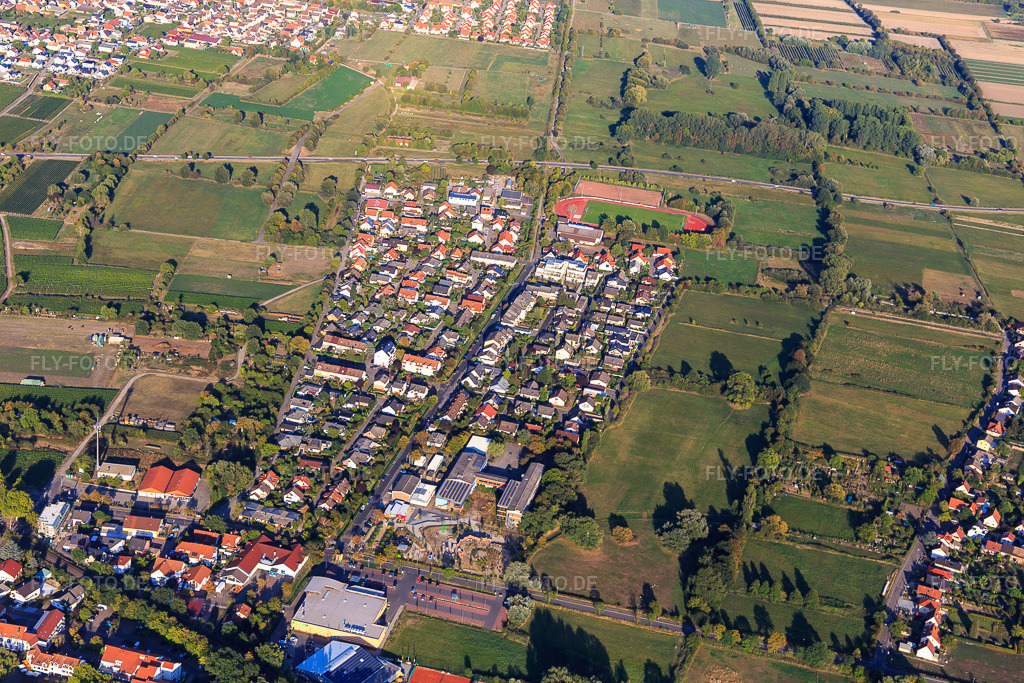 Luftbild: Bürgermeister-Oberhettinger-Straße in Deidesheim im Bundesland Rheinland-Pfalz in Deutschland. Foto: IMG_111810.jpg vom 16.09.2018 durch Werner Riehm/FLY-FOTO.de