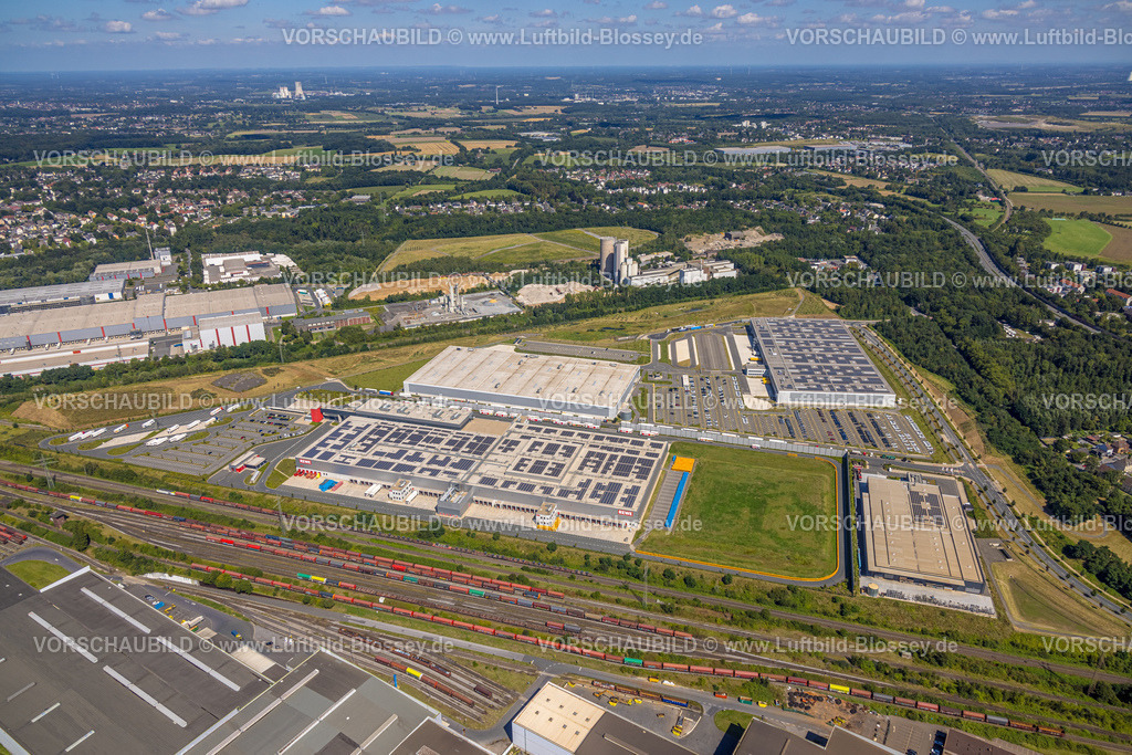 Dortmund240800474 | Luftbild, Westfalenhütte Gewerbegebiet, Hoesch Areal, Logistik Zentrum, Blick auf Dortmund, Borsigplatz, Dortmund, Ruhrgebiet, Nordrhein-Westfalen, Deutschland