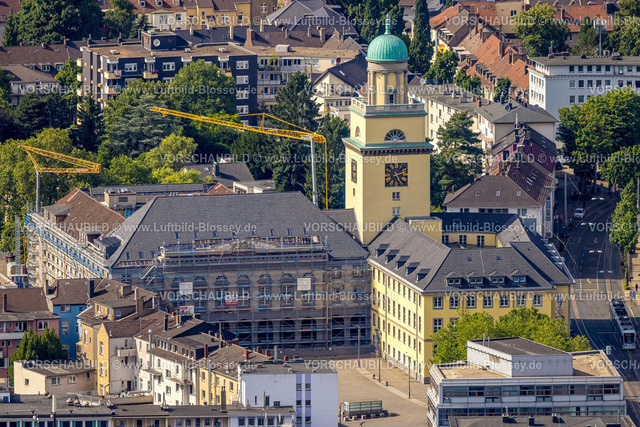 Witten230701559 | Luftbild, Rathaus Sanierung mit Baustelle, Witten, Ruhrgebiet, Nordrhein-Westfalen, Deutschland
