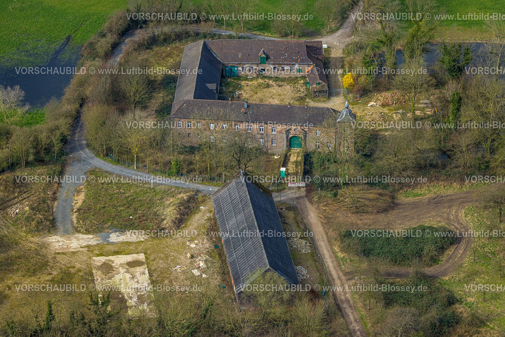 Duisburg240302596 | Luftbild, Gut Haus Böckum, Wasserburg und mittelalterlicher Adelssitz am Böckumer Burgweg, Huckingen, Duisburg, Ruhrgebiet, Nordrhein-Westfalen, Deutschland, Duisburg-S