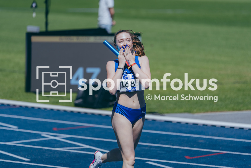 Deutsche Meisterschaften U20 / U16 2026 | Lani Halemeier, TV Wattenscheid 01, 1685, 4x100-Meter-Staffel, Deutsche Meisterschaften der U20 &amp; U16 2026, Lohrheidestadion Bochum-Wattenscheid, 10.07.2026. Foto: Marcel Schwering / sportimfokus - Realisiert mit Pictrs.com