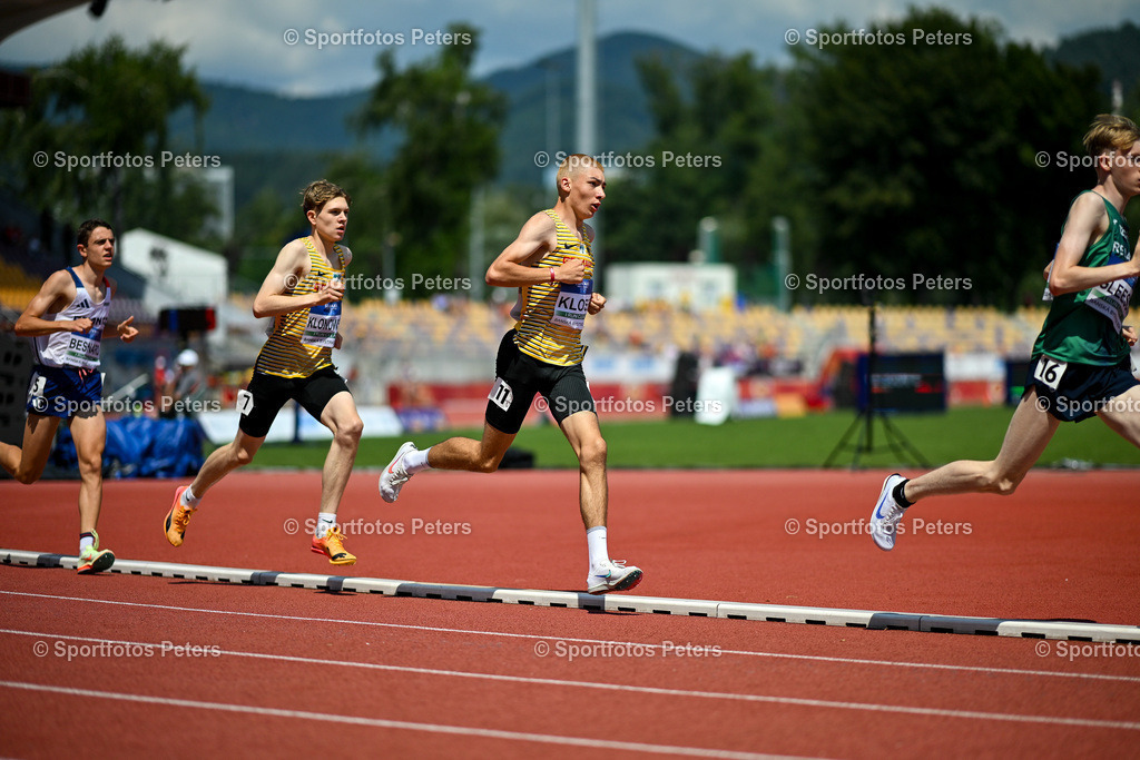 U18 EM - Tag 4_63 | European Athletics U18 Championships am 21.07.2024 in Banska Brystica; 3000m, Benjamin Klonowski und Paul Klose. Foto: Kai Peters - Realisiert mit Pictrs.com