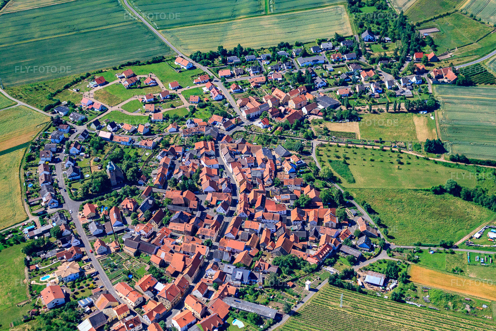 Luftbild: Dorfansicht in Duchroth im Bundesland Rheinland-Pfalz in Deutschland. Foto: IMG_30035.jpg vom 05.07.2010 durch Werner Riehm/FLY-FOTO.de
