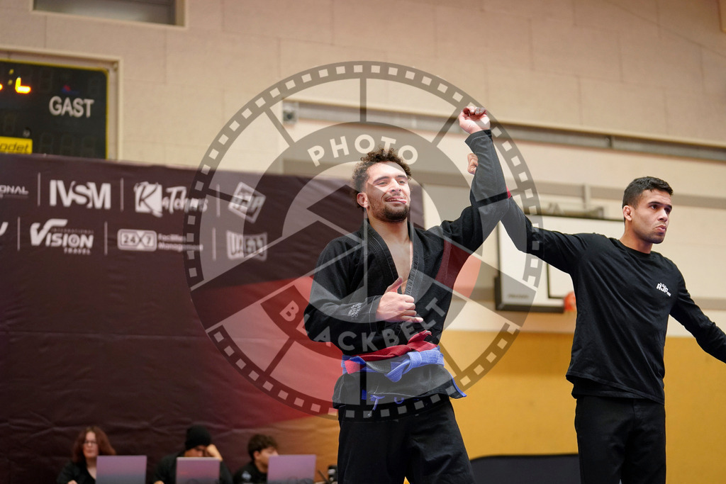 20240203PBB06664 | Fighters compete during the Brazilian Jiu-Jitsu Championship of the AJP Tour in Maintal by Frankfurt am Main, Germany, on February 2, 2024.