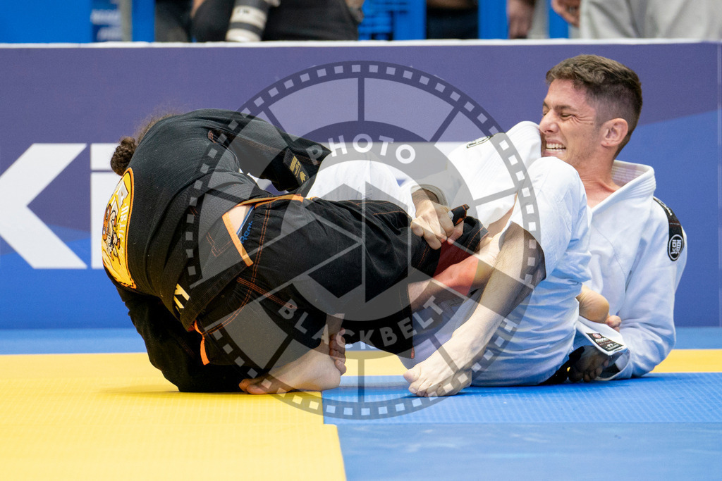20240124PBB02275 | Fighters compete during the second day of the IBJJF European Championship in Paris, France, on January 24, 2024.