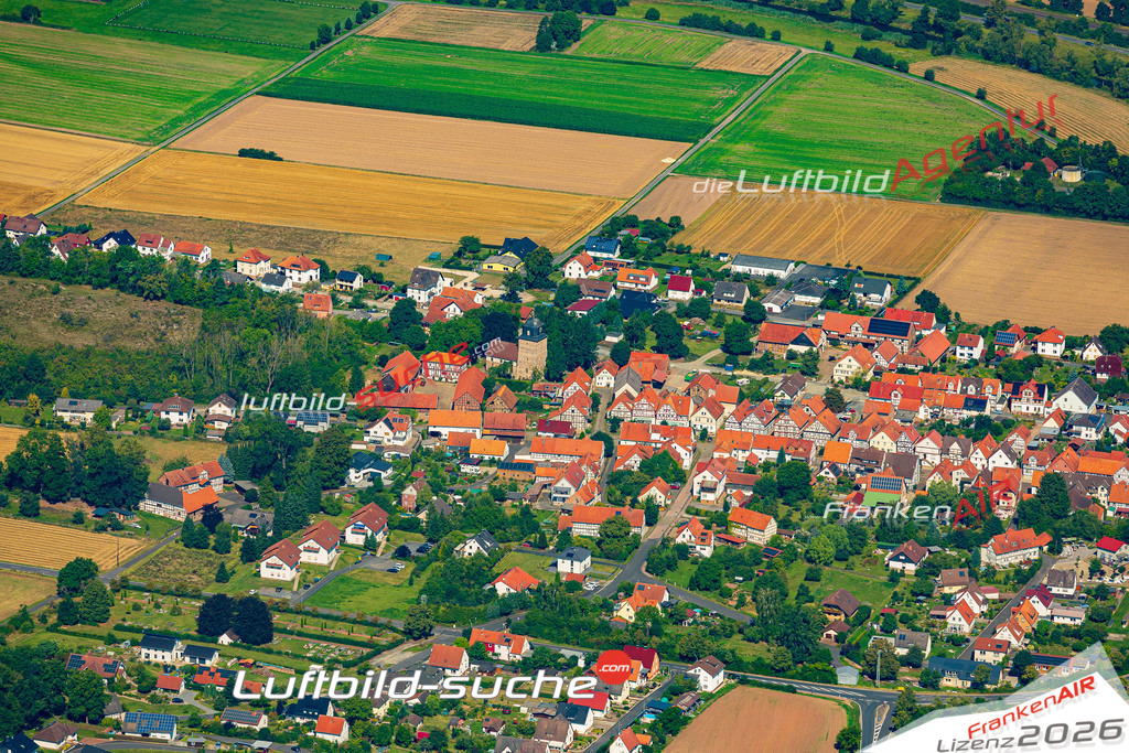 Luftaufnahme Neumorschen Morschen - Die Luftaufnahme wurde 2025 vom UL-Flugzeug heraus erstellt ( ohne Drohne ) - Hochauflösende Luftaufnahme - für professionelle Ausdrucke geeignet. Die Geschenkidee !Mit Lizenz und Bildrechte bestellbar
