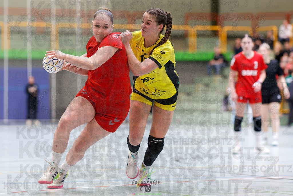 Hessenmeisterschaft wJC - Finale; HSG Kleenheim - HSG Weiterstadt/ Braunsh.Worf. | Hessenmeisterschaft wJC - Finale; HSG Kleenheim - HSG Weiterstadt/ Braunsh.Worf. am 22.03.2025 in Biedenkopf (Sporthalle Lahntalschule)Photo © 2025 - Jörg Heinrich - Realisiert mit Pictrs.com