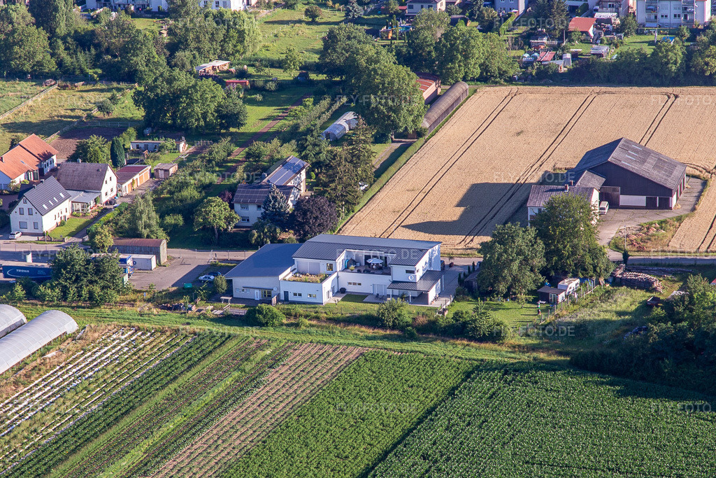 Luftbild: Villa am Böhlweg in Offenbach an der Queich im Bundesland Rheinland-Pfalz in Deutschland. Foto: IMG_142450.jpg vom 09.07.2024 durch Werner Riehm/FLY-FOTO.de