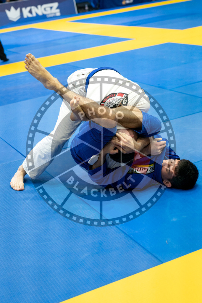 20240121PBB6503 | Fighters compete during the second day of the IBJJF European Championship in Paris, France, on January 21, 2024.
