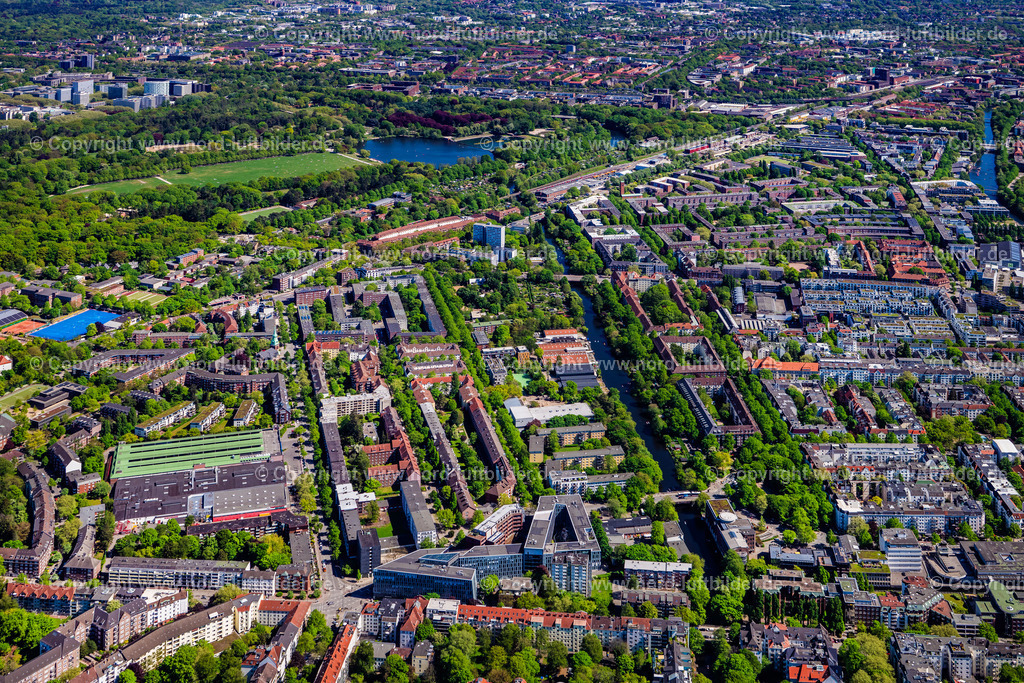 Hamburg_Winterhude_ELS_4959010525 | HAMBURG 01.05.2025 Stadtteilansicht von Winterhude Jarrestraße in der Hansestadt Hamburg. // View of the district of Winterhude Jarrestrasse in the Hanseatic city of Hamburg. Foto: Martin Elsen