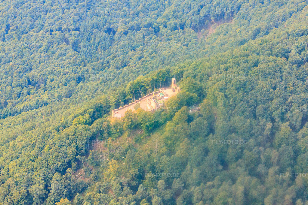Luftbild: Burgruine Rietburg Rietburg / in Venningen im Bundesland Rheinland-Pfalz in Deutschland. Foto: IMG_52694.jpg vom 02.09.2012 durch Werner Riehm/FLY-FOTO.deRhodt unter Rietburg - historisch.schön