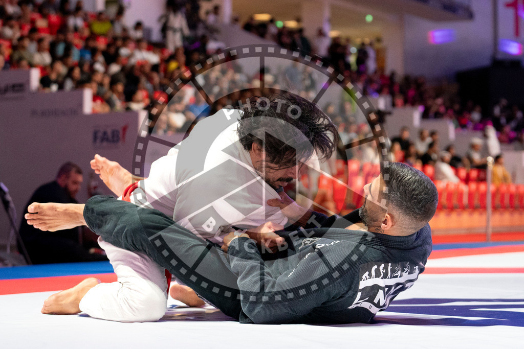 20231107PBB4937 | Fighters compete during the AJP World Master Championship in the Mubadala Arena in Abu Dhabi, Arab United Emirates, on November 7, 2023.