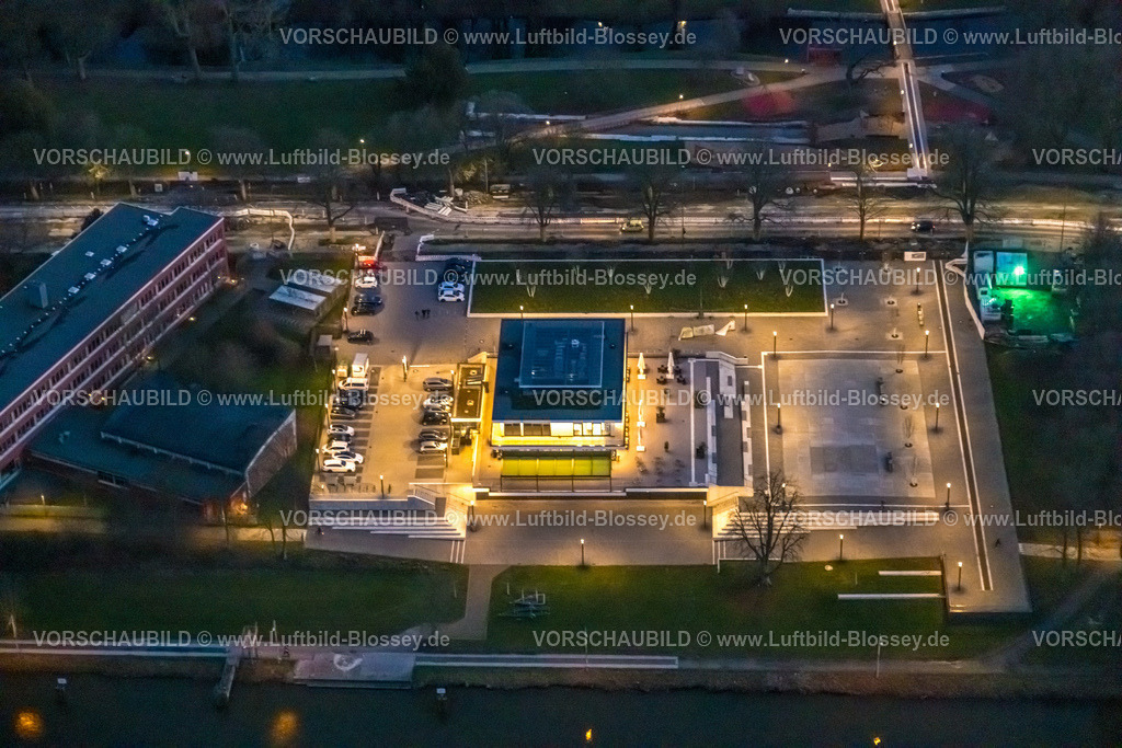 Hamm230102945 | Luftbild, Wassersportzentrum, Nachtaufnahme, Nachtflug, Mitte, Hamm, Ruhrgebiet, Nordrhein-Westfalen, Deutschland