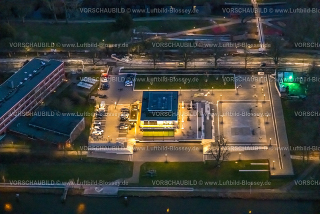 Hamm230102945 | Luftbild, Wassersportzentrum, Nachtaufnahme, Nachtflug, Mitte, Hamm, Ruhrgebiet, Nordrhein-Westfalen, Deutschland