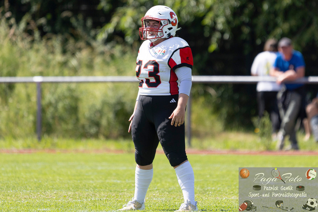 GFLW 1: German Football League Women 1: Rodgau Pioneers Ladies - Stuttgart Scorpions Sisters, 07.06.2026 | Annalena Welter (Stuttgart Scorpions Sisters #23), Freisteller, Portrait / Porträt, Rodgau Pioneers Ladies - Stuttgart Scorpions Sisters, Rodgau, Maingau-Energie-Stadion "Am Weichsee", 7.6.2026 - Realisiert mit Pictrs.com