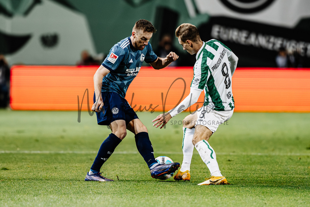 2. Bundesliga, Saison 2024/25, 7. Spieltag: SC Preußen Münster - FC Schalke 04 | Münster, 28.09.2024: 2. Bundesliga, 7. Spieltag, SC Preußen Münster gegen FC Schalke 04 im LVM-Preußenstadion in Münster. Foto: sportfotografie.ms | Markus Paletta - Realisiert mit Pictrs.com