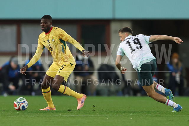 Austria vs Ghana – International Football Match    | VIENNA, AUSTRIA, 27.MAR.26 - SOCCER - OEFB international test match, Austria vs Ghana. The image shows Thomas Partey (Ghana) and Christoph Baumgartner (AUT).