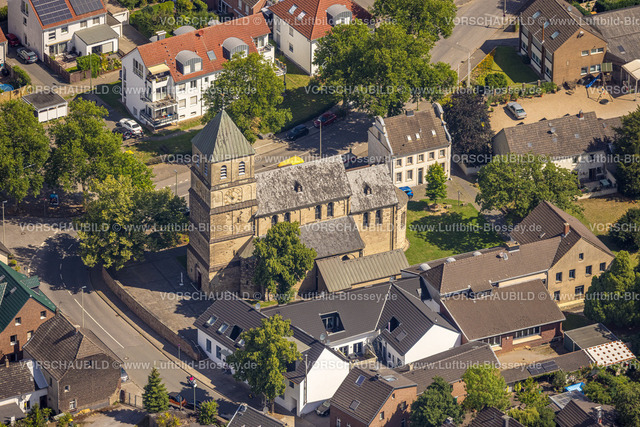 Duisburg220701457 | Luftbild, Kath. Kirche St. Dionysius, Mündelheim, Duisburg, Ruhrgebiet, Nordrhein-Westfalen, Deutschland