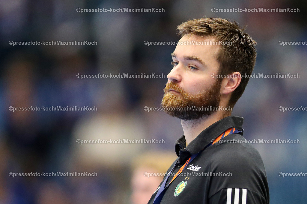 Gum08102402119 | 08.10.2024, Handball, European League, VfL Gummersbach - IK Sävehof, Schwalbe-Arena:  Co-Trainer Linus Ekman (IK Sävehof #A)