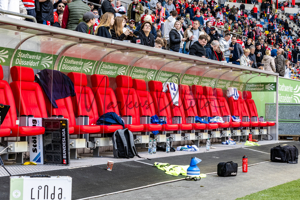 Fortuna Düsseldorf vs. Karlsruher SC | Düsseldorf, 30.04.2023: 2. Bundesliga, 30. Spieltag, Fortuna Düsseldorf gegen Karlsruher SC in der Merkur Arena in Düsseldorf. Foto: sportfotografie.ms | Markus Paletta - Realisiert mit Pictrs.com