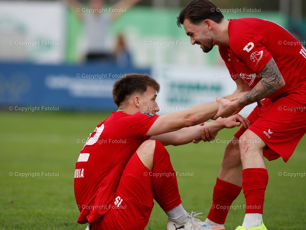 A_LUI_13092025_22 | SPORT FUSSBALL LT1 OOE LIGA ASKOE OEDT 1B-UNION EDELWEIß LINZ 13.09.2025 IM BILD:TORSCHUETZE  MARKO KRANUC  UND FLORIAN AIGNER  (OEDT1B)  FOTO:FOTOLUI