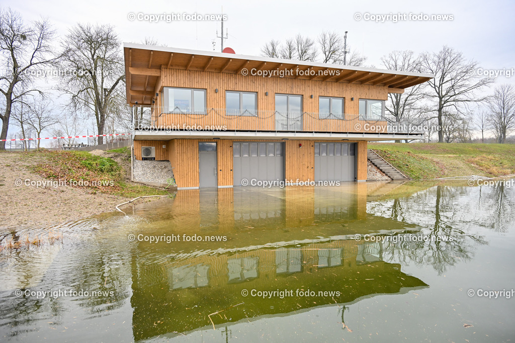 Wasserrettung Pichling_ Pichlingersee_ 29.12.2023-7 | 2912.2023, Linz Pichling, AUT, Wasserrettung, OS Pichling, im Bild Gebaeude der Wasserrettung
