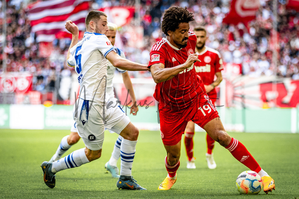 Fortuna Düsseldorf vs. Karlsruher SC | Düsseldorf, 30.04.2023: 2. Bundesliga, 30. Spieltag, Fortuna Düsseldorf gegen Karlsruher SC in der Merkur Arena in Düsseldorf. Foto: sportfotografie.ms | Markus Paletta - Realisiert mit Pictrs.com