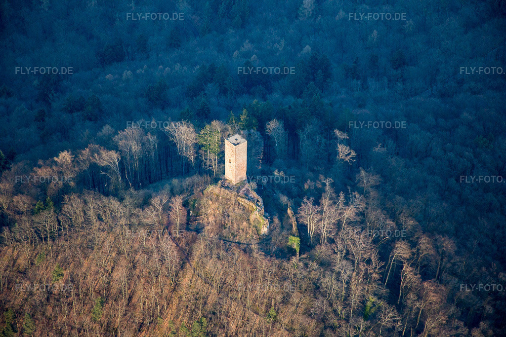 Luftbild: Burgruine Scharfenberg, genannt 