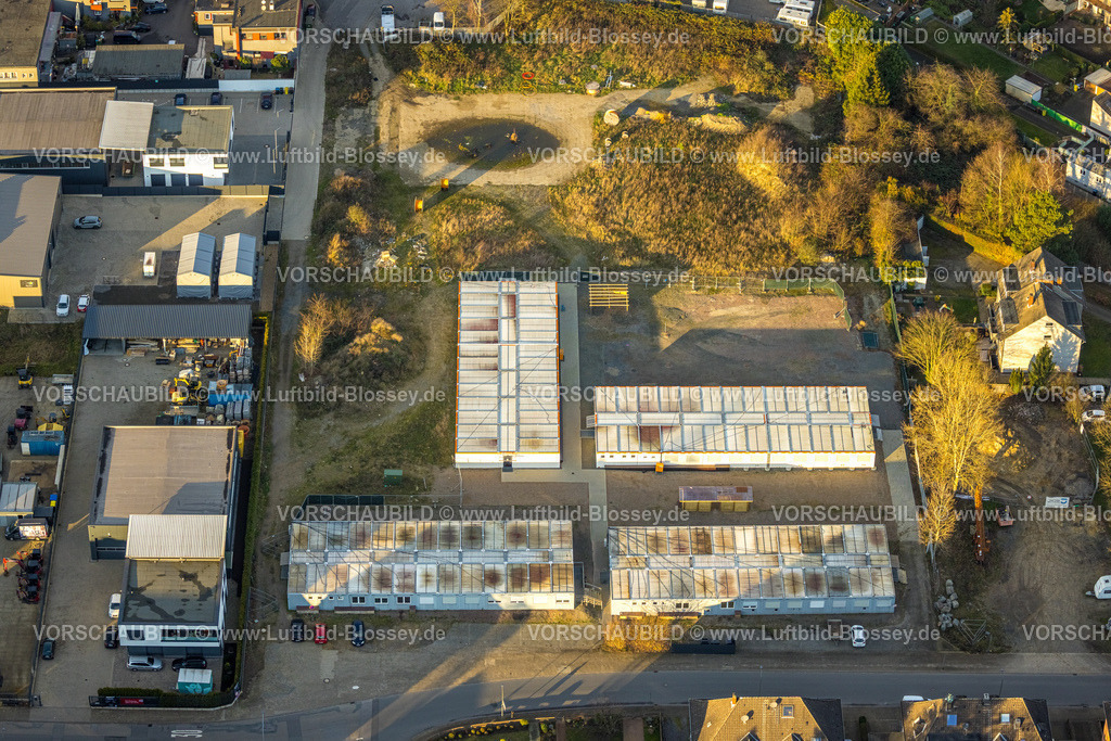 Bottrop251204308 | Luftbild, Flüchtlingsunterkunft Containerdorf an der Schubertstraße, Eigen, Bottrop, Ruhrgebiet, Nordrhein-Westfalen, Deutschland