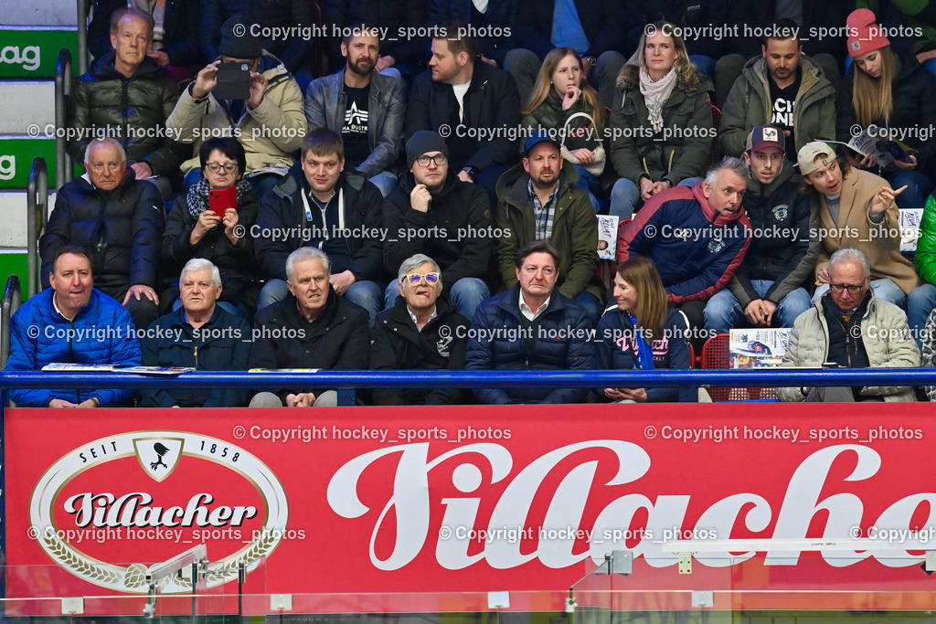 EC IDM Wärmepumpen VSV vs. EC KAC 7.3.2023 | Stadtrat Villach Erwin Baumann, Hans Löscher, Team Arzt EC VSV Dr. Helmut Huber, Bürgermeister Stadt Villach Günther Albel, Landtagspräsident Reinhart Rohr