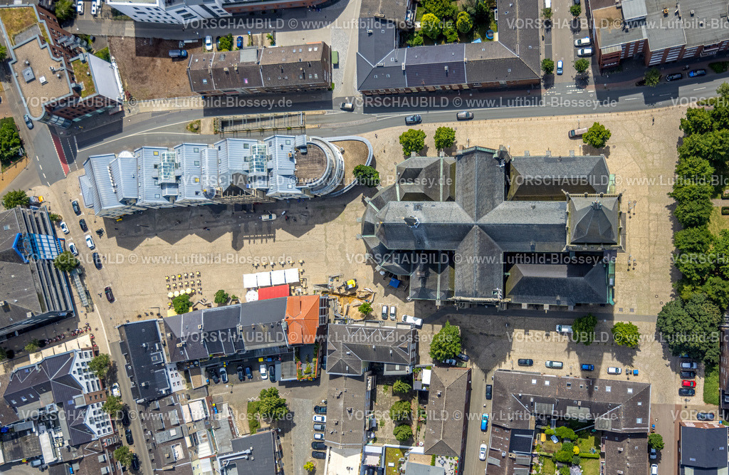 Wesel220703481 | Luftbild, Willibrordi-Dom, evang. Kirche, Großer Markt, Wesel, Niederrhein, Nordrhein-Westfalen, Deutschland