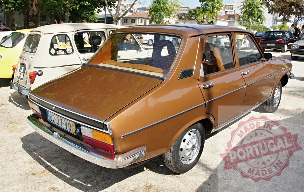 Renault 12 parked near other vintage cars during sunny day | Brown Renault 12 parked near other vintage cars during sunny day - Realized with Pictrs.com