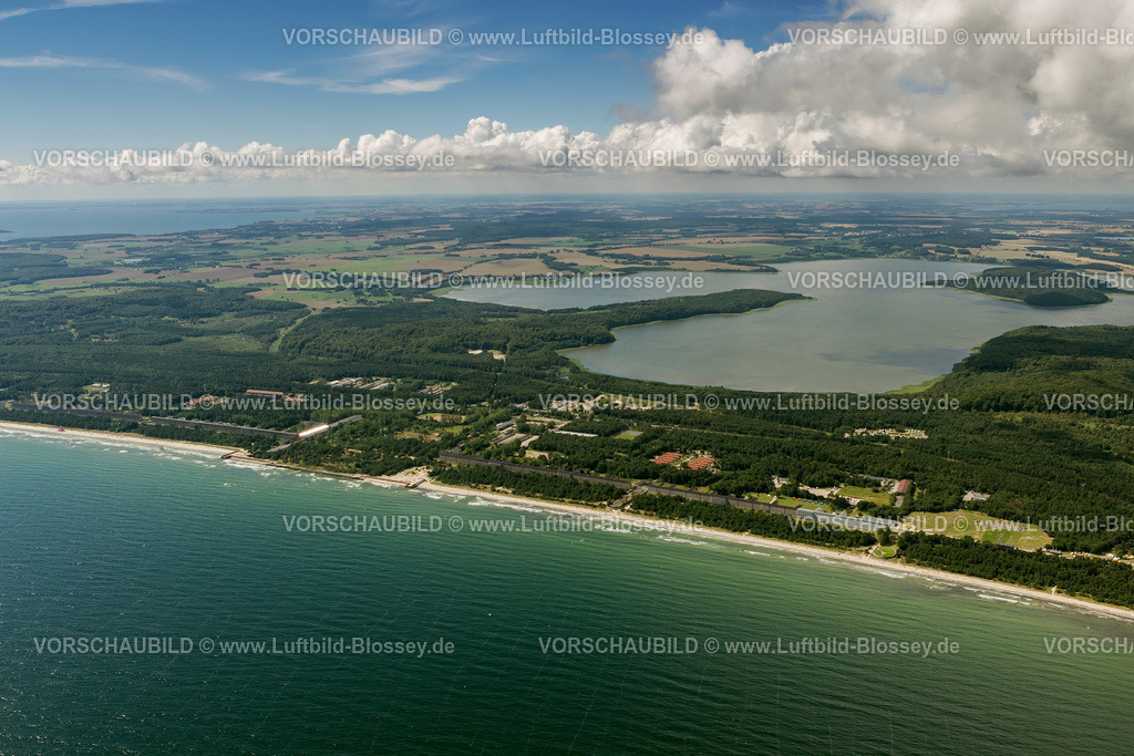 Ruegen12083221Prora | Luftbild, KdF Bad Prora, ehemalige Ferienanlage der Nationalsozialisten Kraft durch Freude, mit Sandstrand,  Binz, Insel Rügen, Mecklenburg-Vorpommern, Deutschland, Europa