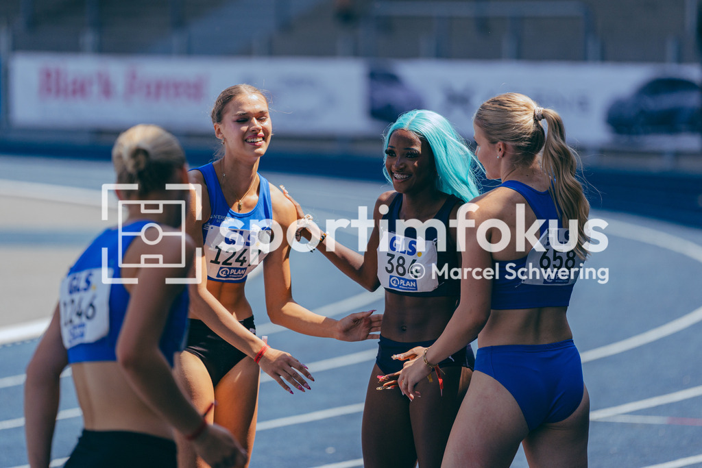Deutsche Meisterschaften U20 / U16 2026 | Shira Kurzawa, LAC Erdgas Chemnitz, 1247, Daryl Ndasi, Munich Athletics, 384, Maria Schnemilich, 1. LAV Rostock, 658, 110 Meter Hürden, Finale, Deutsche Meisterschaften der U20 &amp; U16 2026, Lohrheidestadion Bochum-Wattenscheid, 12.07.2026. Foto: Marcel Schwering / sportimfokus - Realisiert mit Pictrs.com