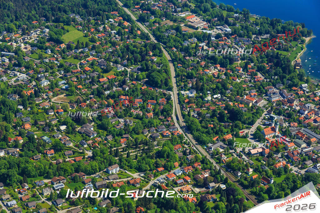 Luftbild von  Tutzing - Luftaufnahme wurde 2015 von https://frankenair.de mittels Flugzeug (keine Drohne) erstellt - die Geschenkidee