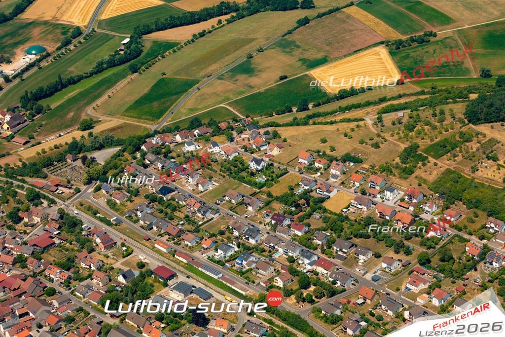 Das Luftbild zeigt : Diebach Hammelburg - Die Luftaufnahme wurde 2023 vom UL-Flugzeug aus erstellt ( keine Drohne ) - Hochauflösende Luftaufnahme - Für grossformatige Ausdrucke geeignet. Die Geschenkidee !Mit Lizenz und Bildrechte bestellbar