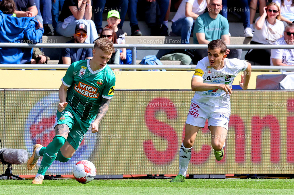 A_LUI_200425_13 | SPORT FUSSBALL ADMIRAL BUNDESLIGA 20.04.25 IM BILD: BORIS MATIC (WAC) UND ISAK JANSSON (RAPID) FOTO:FOTOLUI/MW