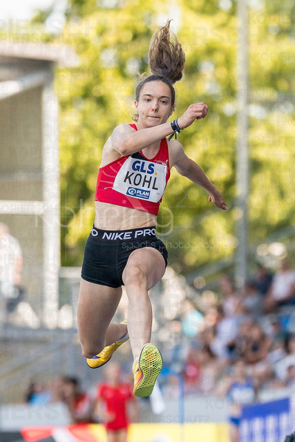Deutsche Leichtathletik-Meisterschaften; Bochum-Wattenscheid, 25.07.2026 | Jaqueline Kohl (SC Potsdam e.V.). Dreisprung ; Deutsche Leichtathletik-Meisterschaften am 25.07.2026 im Lorheide-Stadion, Bochum-Wattenscheid (Nordrhein-Westfalen).