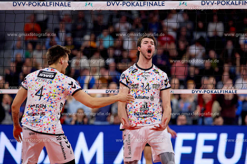 GER, BERLIN RECYCLING Volleys - SWD powervolleys Dueren, Volleyball, DVV-Pokalfinale Maenner 2025, 02.03.25 | GER, BERLIN RECYCLING Volleys - SWD powervolleys Dueren, Volleyball, DVV-Pokalfinale Maenner 2025, 02.03.25Foto: Gerald Oelze-de Stoppany