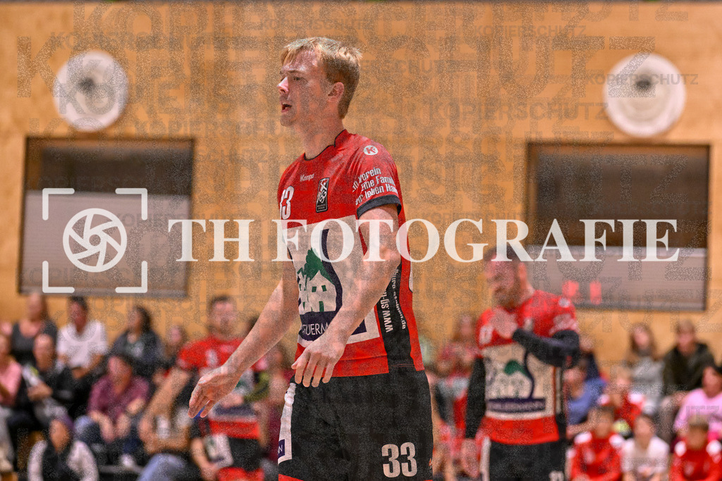 GER, SG Maulburg/Steinen - SG Allensbach/Dettingen, Handball, Landesliga Suedbaden, 2. Spieltag, Saison 2024/2025, 28.09.2024 | Jerrik Bartam (SG Maulburg/Steinen, #33)GER, SG Maulburg/Steinen - SG Allensbach/Dettingen, Handball, Landesliga Suedbaden, 2. Spieltag, Saison 2024/2025, 28.09.2024Foto: TH Fotografie/Thomas Hess