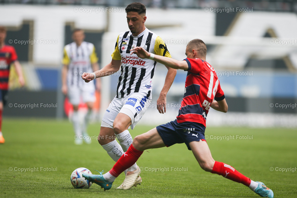 A_LUI_20230423_0016 | SPORT FUSSBALL ADMIRAL BUNDESLIGA 2022/23 LASK VS SC RAPID

IM BILD: Robert Zulj (Lask), Aleksa Pejic (Rapid)
FOTO:FOTOLUI/UW