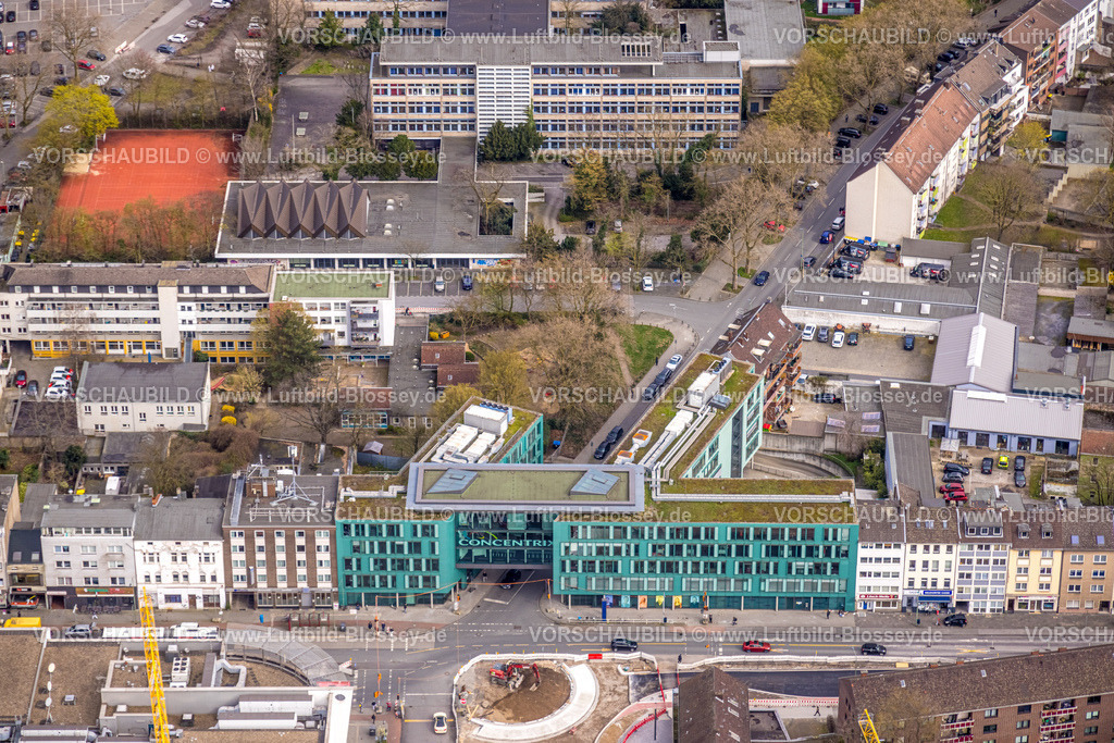 Duisburg230301863 | Luftbild, Großbaustelle Hauptbahnhof, Vorplatz Ost, Concentrix Bürogebäude, Dellviertel, Duisburg, Ruhrgebiet, Nordrhein-Westfalen, Deutschland
