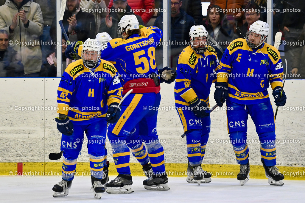 1. EHC Althofen vs. ESC Sparkasse Steindorf  | Jubel EHC Althofen, #92 Jagarinec Jakob Lukas EHC Althofen, #47 Rainer Michael EHC Althofen, #58 Goritschnig Martin EHC Althofen, 1. EHC Althofen vs. ESC Sparkasse Steindorf , 1. EHC Althofen vs. ESC Sparkasse Steindorf  am 08.03.2026 in Althofen (Stadthalle Althofen), Austria, (Photo by Bernd Stefan)