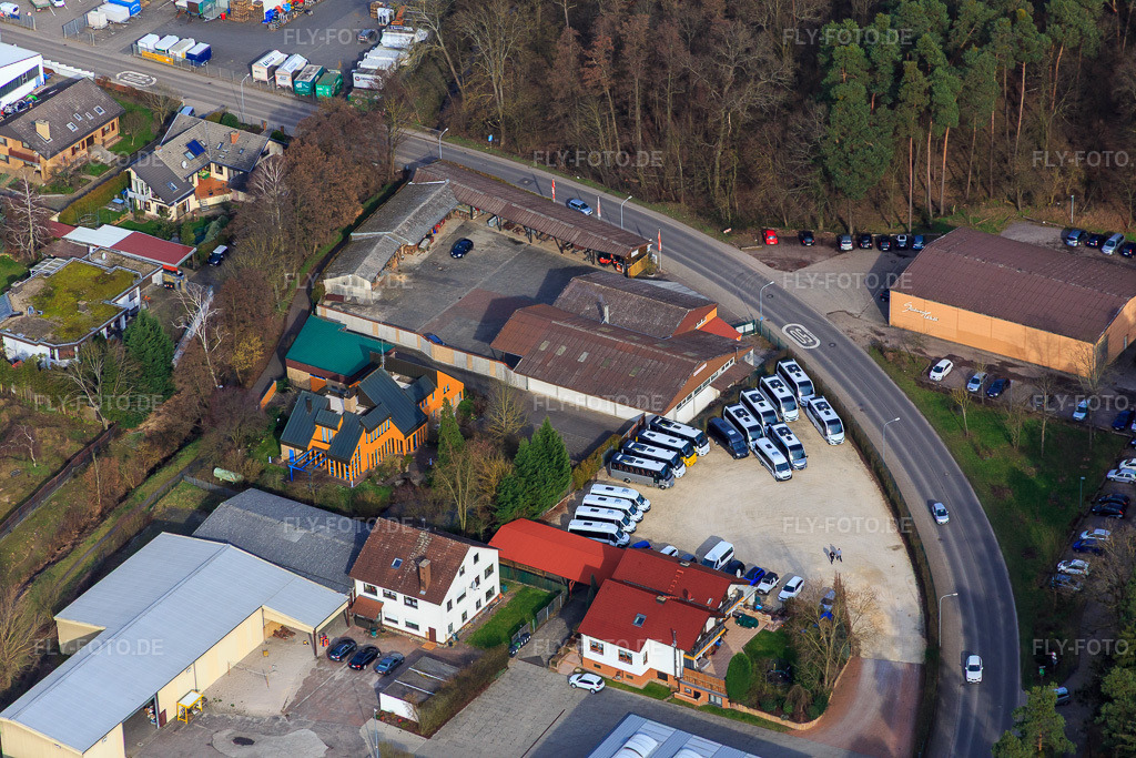 Luftbild: Werkzeug Kron und ProBus Reisemobile GmbH in Herxheim bei Landau im Bundesland Rheinland-Pfalz in Deutschland. Foto: IMG_086432.jpg vom 26.02.2016 durch Werner Riehm/FLY-FOTO.deWWW.WERKZEUG-KRON.DE