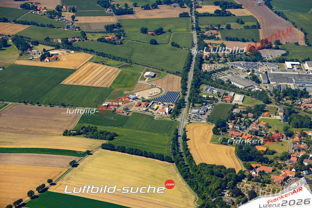 Die Luftaufnahme Dielingen - Stemwede wurde 2022 vom Flugzeug aus (keine Drohne) erstellt. Hohe Auflösung -für große Poster und Wandbilder geeignet - Garantiert!