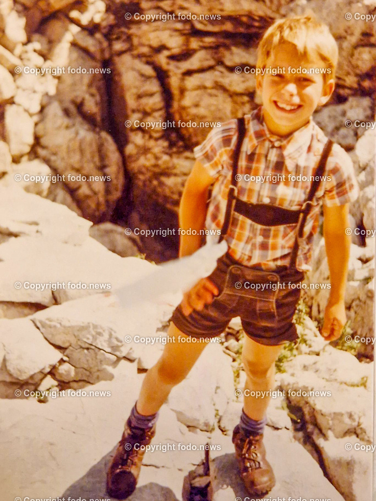 Ronald Ecker_ Prakt. Arzt Marchtrenk_ 07.05.2023-12 | 07.05.2023, Marchtrenk, AUT, Ronald Ecker, im Bild Ronald Ecker (Prakt. Arzt) als Bub in den Bergen - REPRO