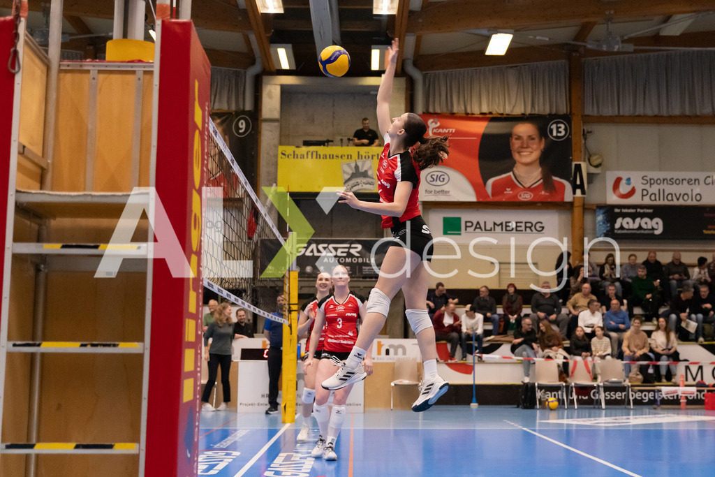 Volleyball I Frauen I Saison 2025-2026 I Volleyball NLA | Women I 1/2 Finals I  VC Kanti Schaffhausen - Sm'Aesch Pfeffingen I 18.03.2026 | 5 Wanda Herzog (CH) (VC Kanti Schaffhausen) - Mitte - Realisiert mit Pictrs.com